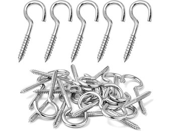 RVS Schroefhaken M3-40mm (10 stuks) - 26% Korting!