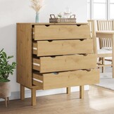 Ladekast OTTA 76,5x39,5x90 cm Massief Grenenhout - 35% Korting!