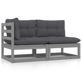 VidaXL Loungeset Grenenhout & Kussens (54% Korting)