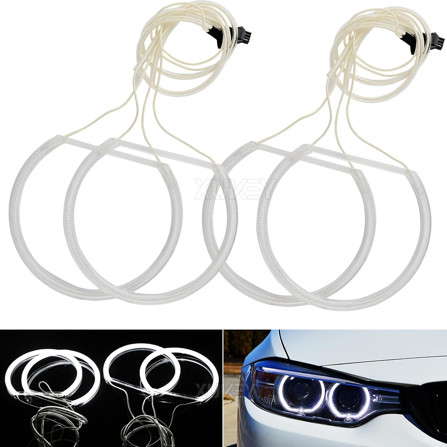 AUTOXBERT Angel Eyes Halo Ring Set voor BMW E46 E36 E38 E39 - 12V 6000K Hoge Helderheid Wit