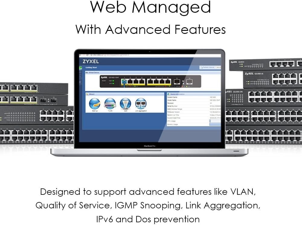 8-Poorts Smart Managed Gigabit Switch - Fanless, 34% Korting!