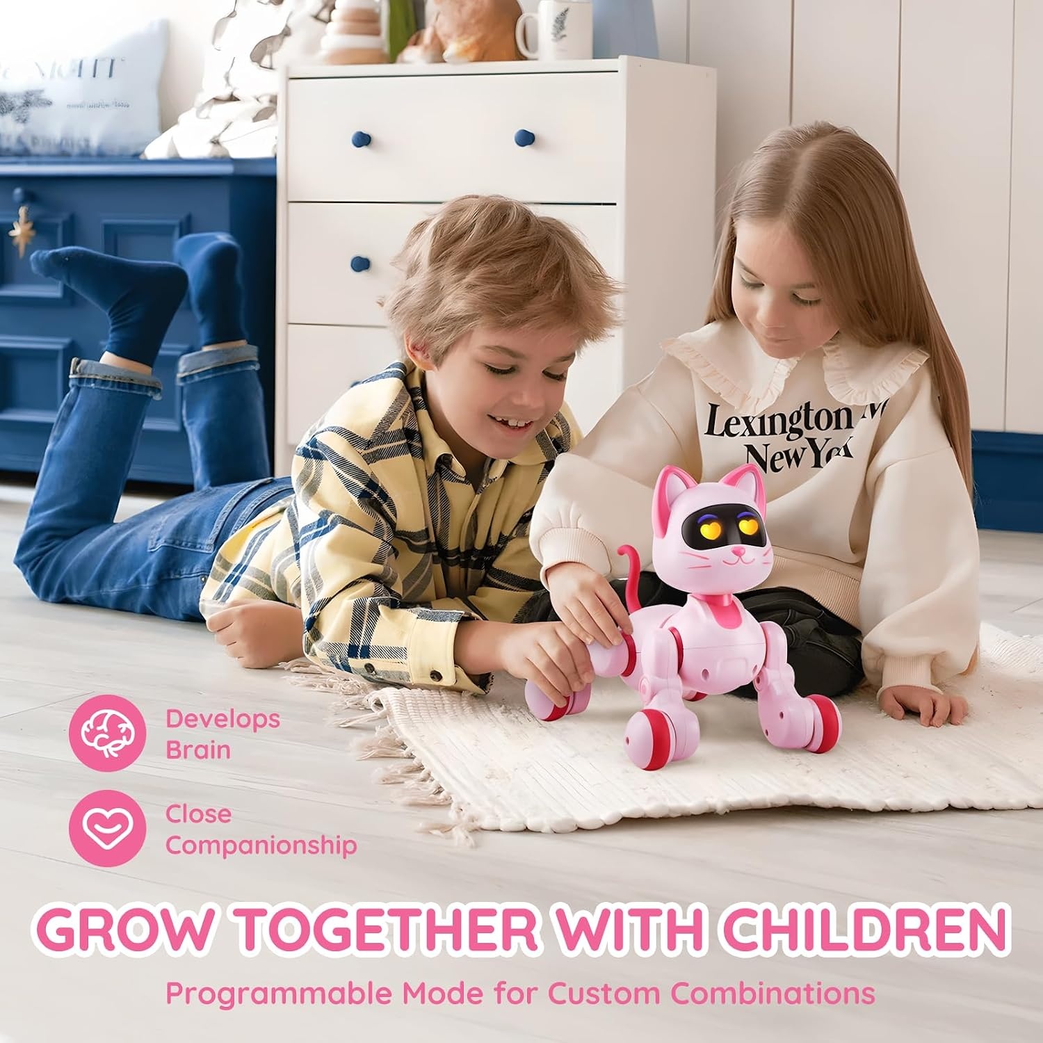 Interactieve Robot Kat Speelgoed (Roze) - Programmeerbaar & Dansend met Afstandsbediening - 28% Korting
