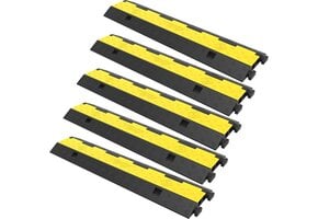 Kabelbrug 2 Kanalen | Modulaire Set 5 Stuks | 4900 kg Laadvermogen | Zwart/Geel