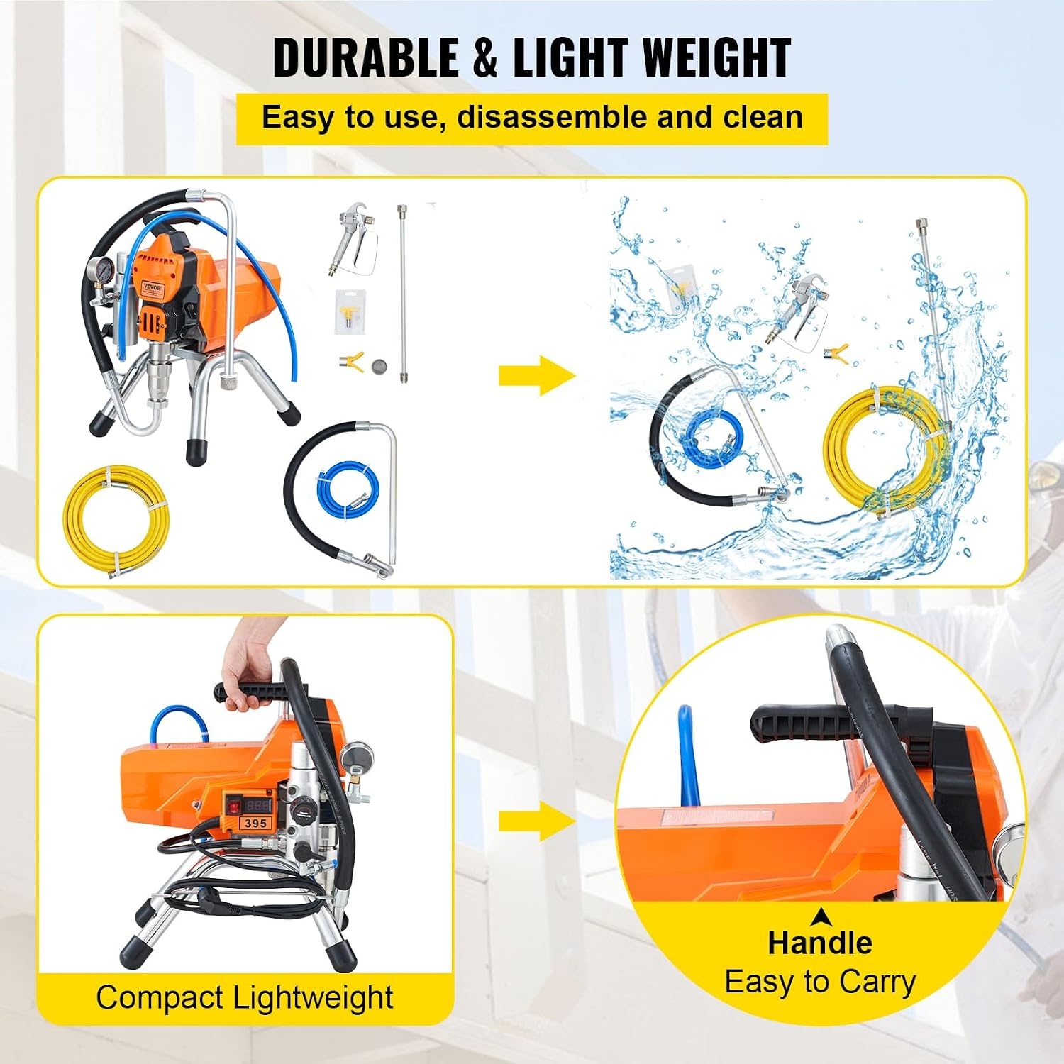 Airless Verfspuit 2000W met 60% Korting | Binnen & Buiten