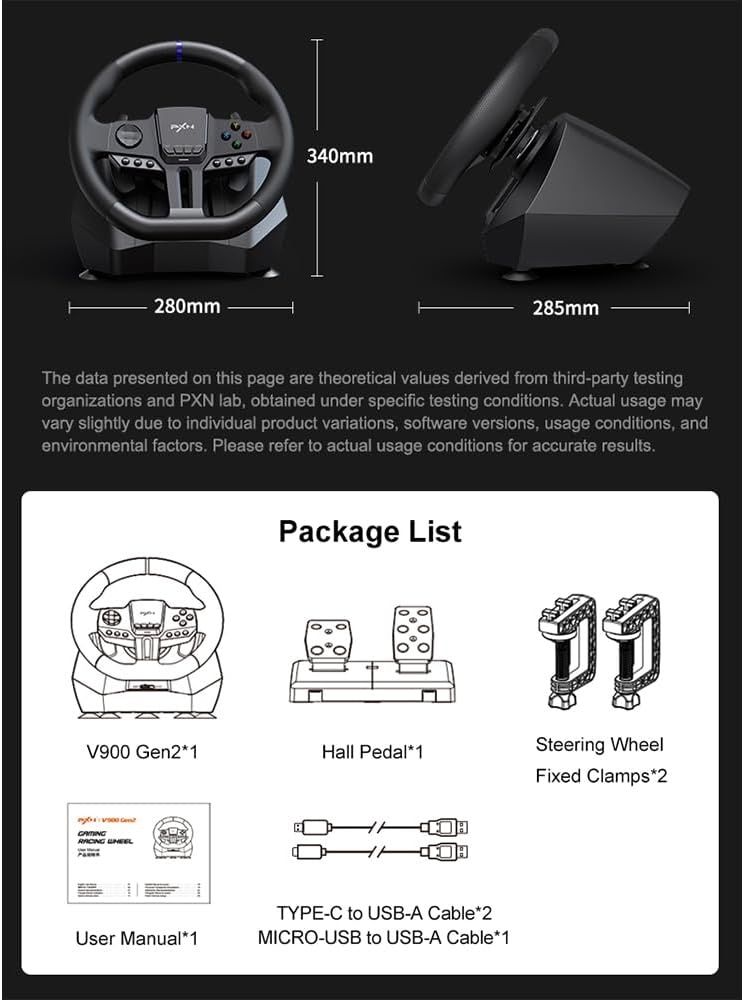 Gaming Stuur V900 Gen2: PC, Xbox, PS4, PS3, Switch | 34% Korting!