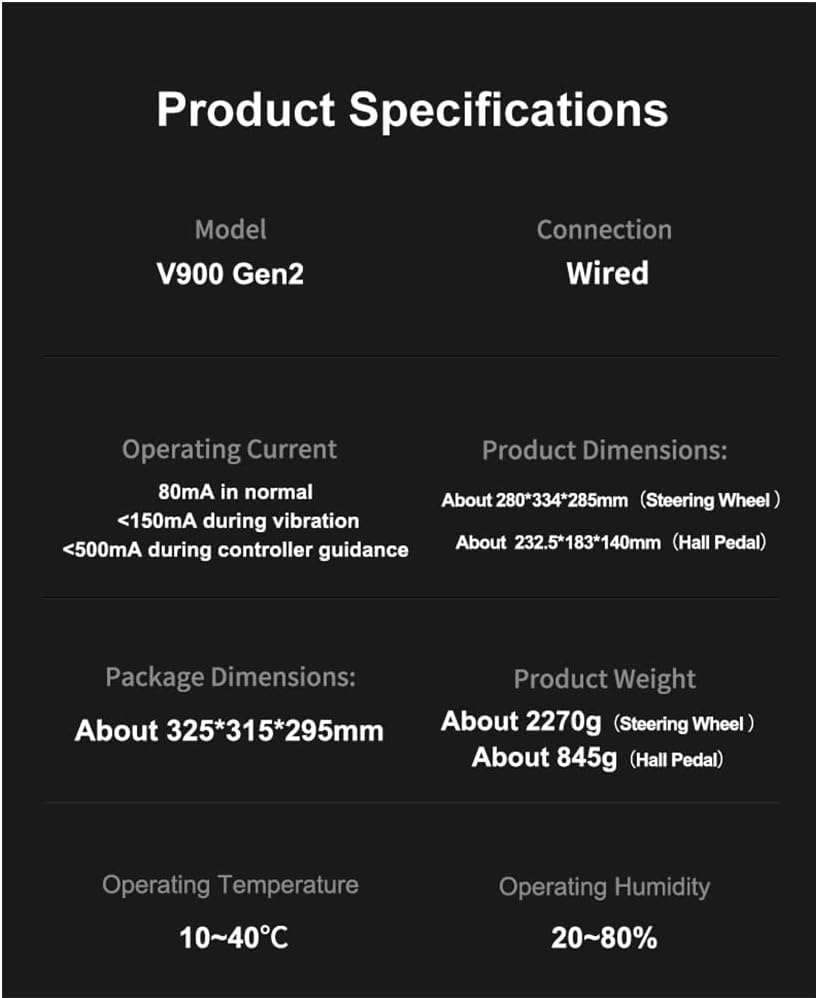 Gaming Stuur V900 Gen2: PC, Xbox, PS4, PS3, Switch | 34% Korting!