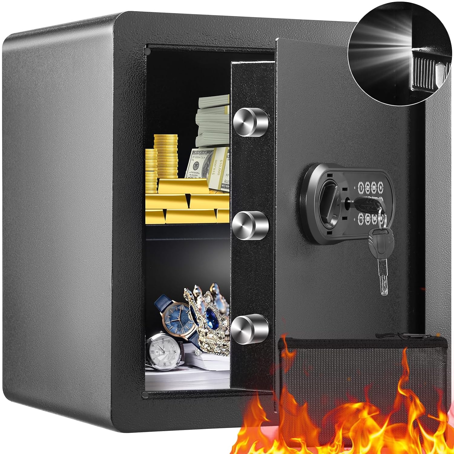 Digitale Meubelkluis 51L met Alarm & Pincode - 30% Korting