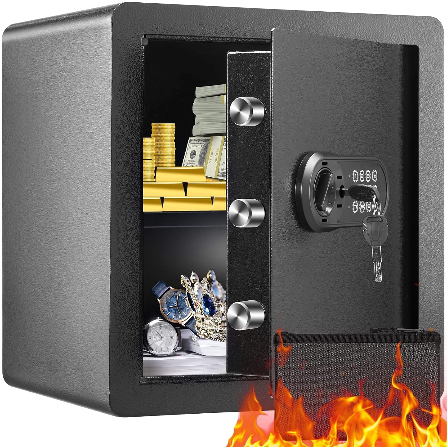 Digitale Meubelkluis 51L met Alarm & Pincode - 30% Korting