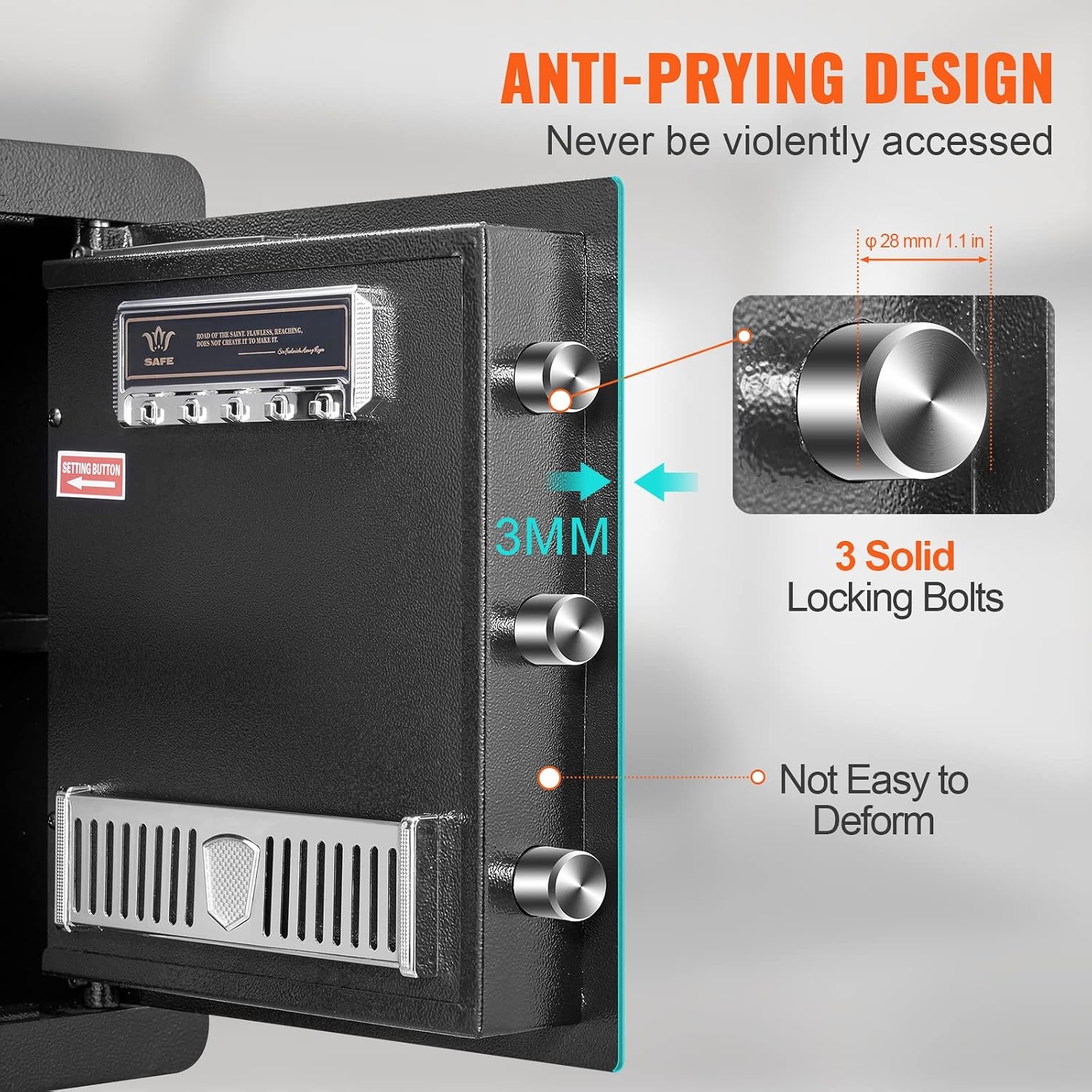 Digitale Meubelkluis 51L met Alarm & Pincode - 30% Korting