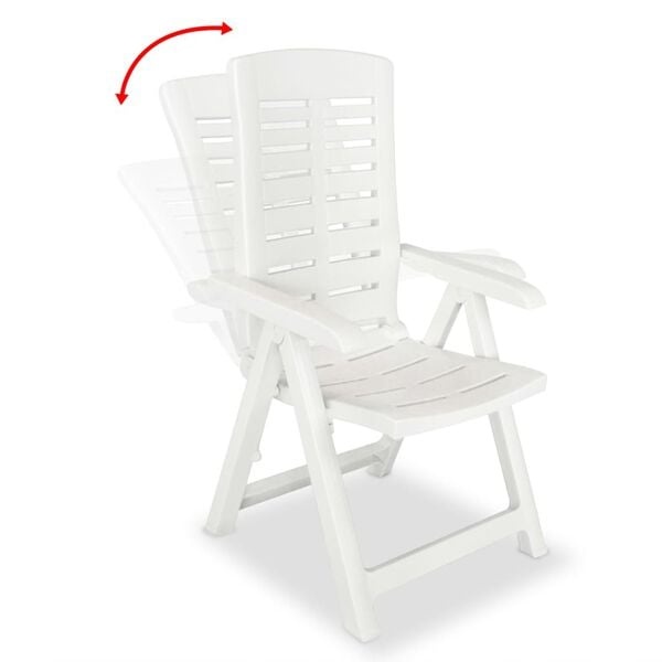 vidaXL Tuinstoelen (2x) Kunststof Wit - 35% Korting