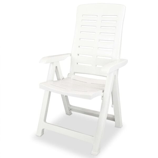 vidaXL Tuinstoelen (2x) Kunststof Wit - 35% Korting