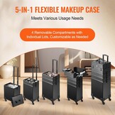 Make-upkoffer 5-in-1 Zwart - 34% Korting