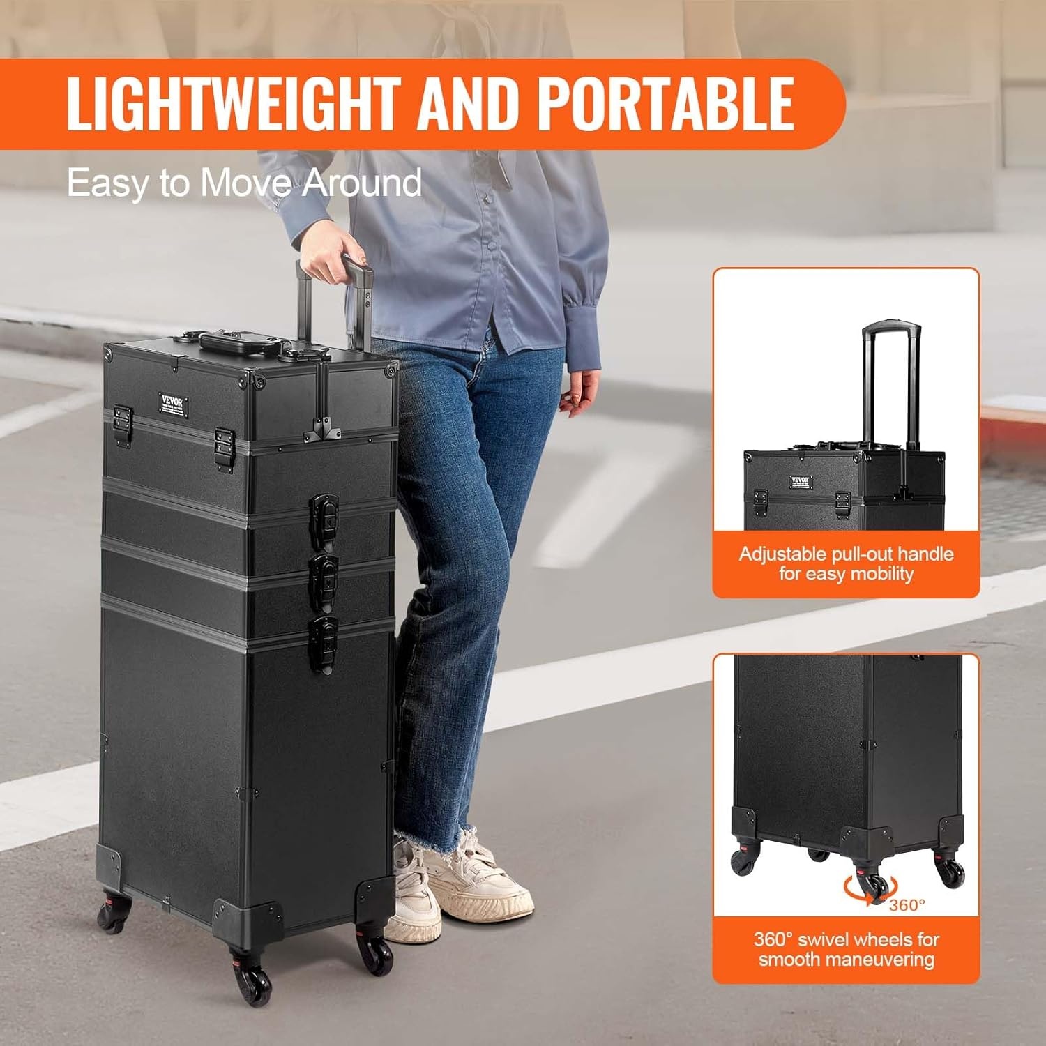 Make-upkoffer 5-in-1 Zwart - 34% Korting