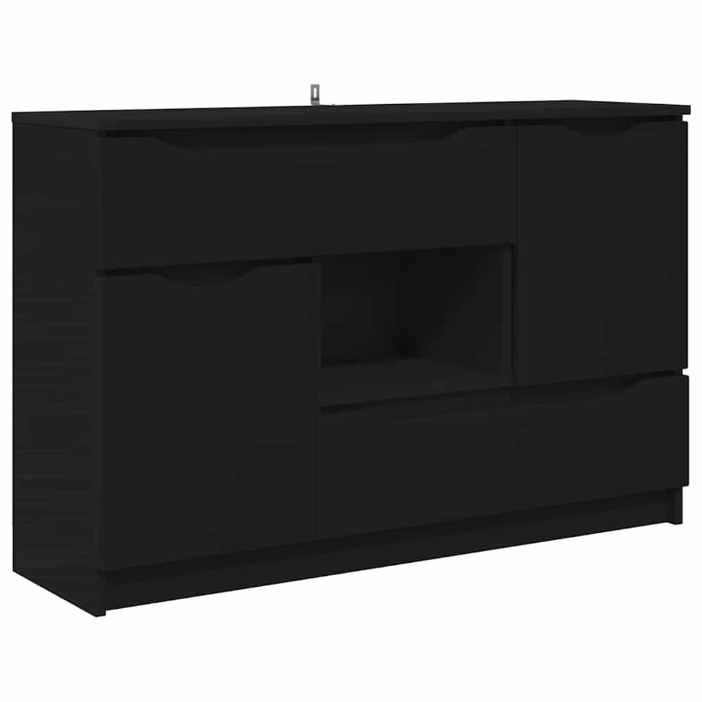 Zwart Dressoir met Lade - 65.5x30x100cm - 35% Korting
