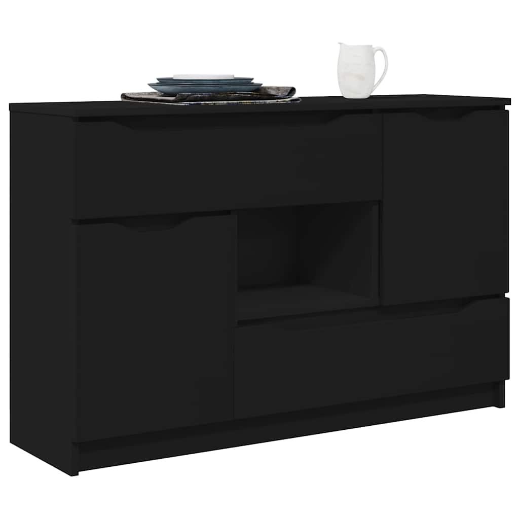 Zwart Dressoir met Lade - 65.5x30x100cm - 35% Korting