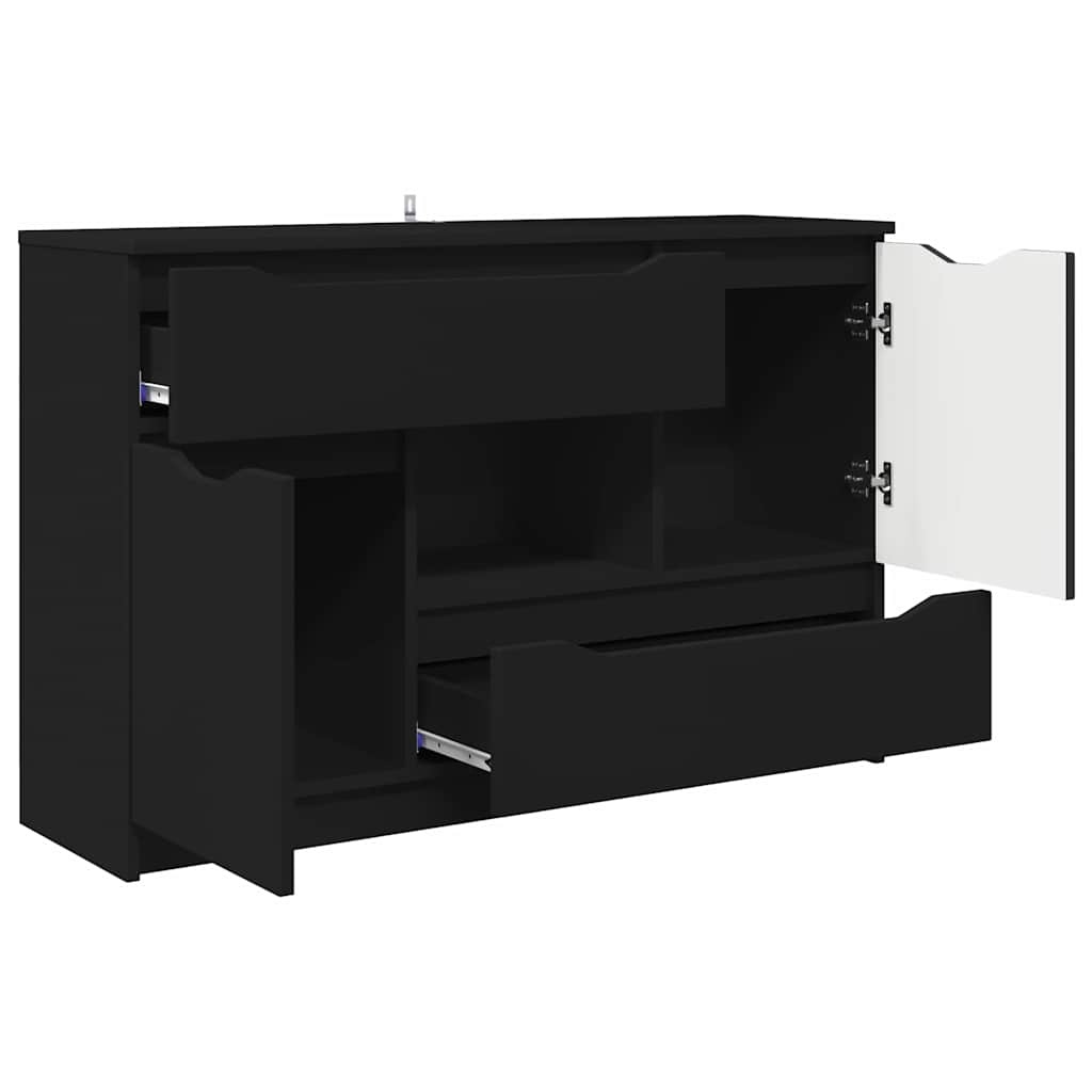 Zwart Dressoir met Lade - 65.5x30x100cm - 35% Korting