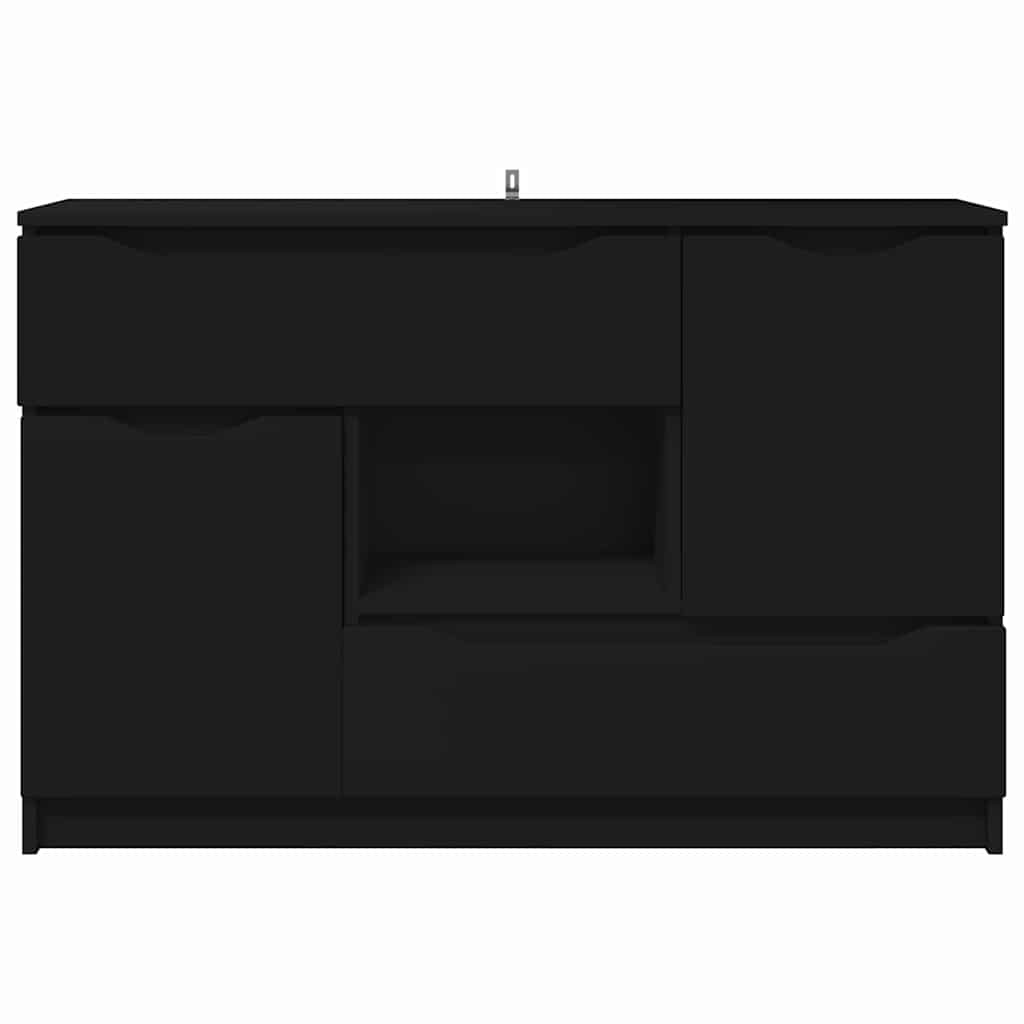 Zwart Dressoir met Lade - 65.5x30x100cm - 35% Korting