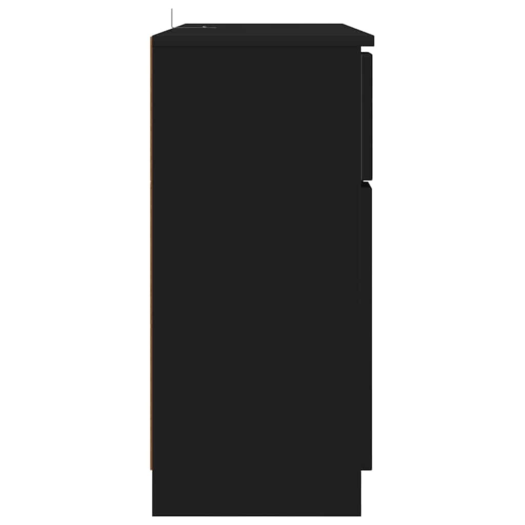 Zwart Dressoir met Lade - 65.5x30x100cm - 35% Korting