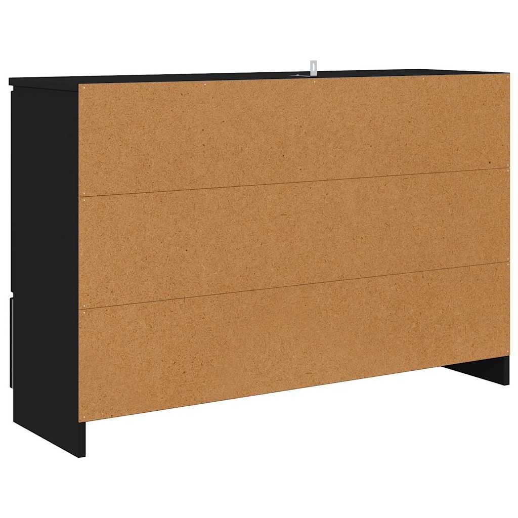 Zwart Dressoir met Lade - 65.5x30x100cm - 35% Korting