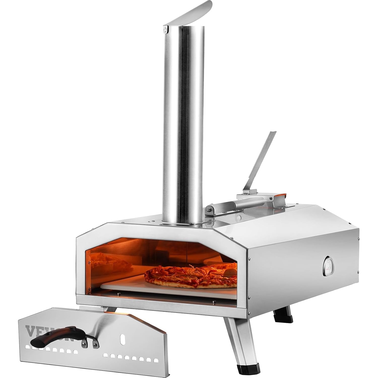 Draagbare Buiten Pizzaoven 35% Korting | RVS | 12 inch Pizza