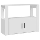 Wit Dressoir 80x30x60 cm - Bewerkt Hout | 71% Korting