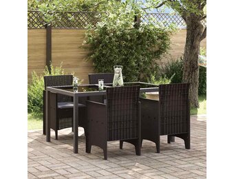vidaXL Tuinstoel Set 4 Stuks Bruin PP - 34% Korting