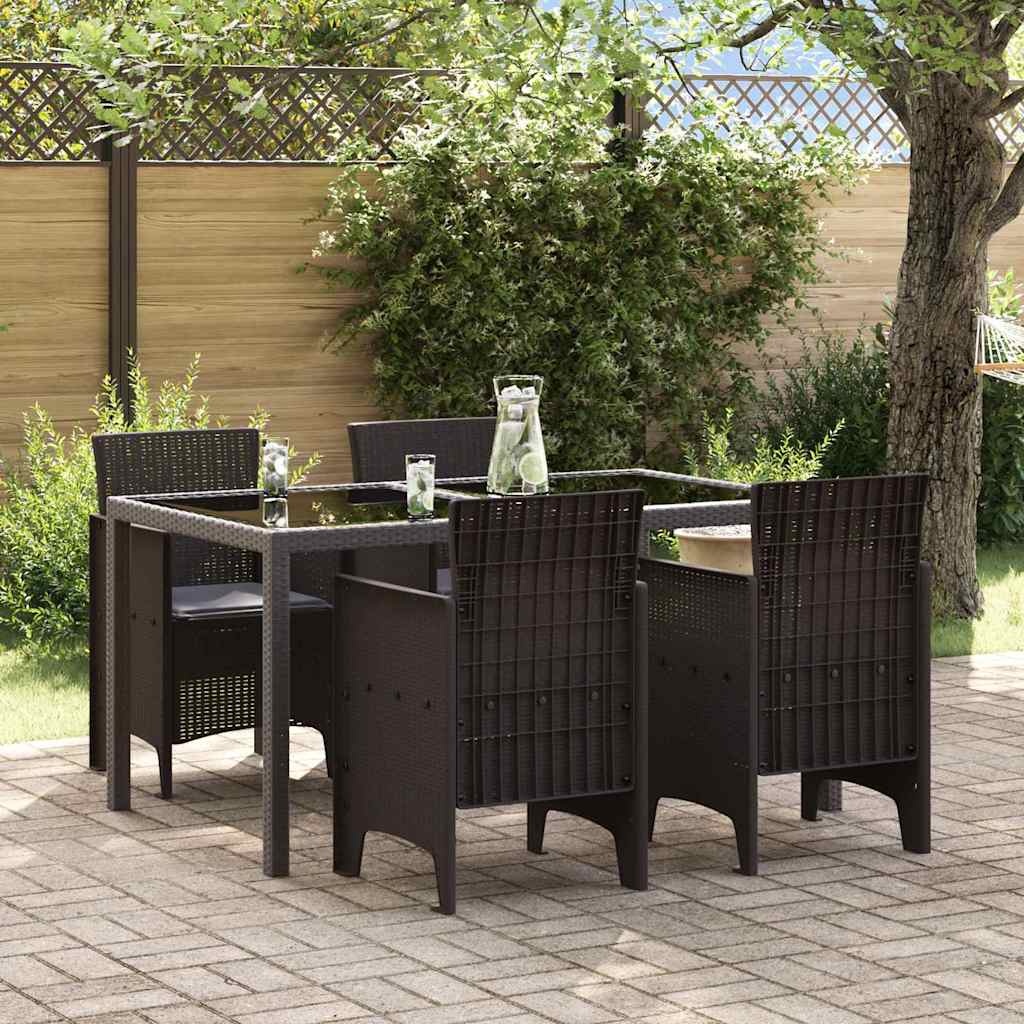 vidaXL Tuinstoel Set 4 Stuks Bruin PP - 34% Korting