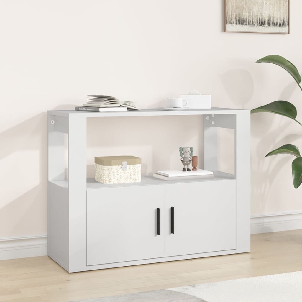 Wit Dressoir 80x30x60 cm - Bewerkt Hout | 71% Korting