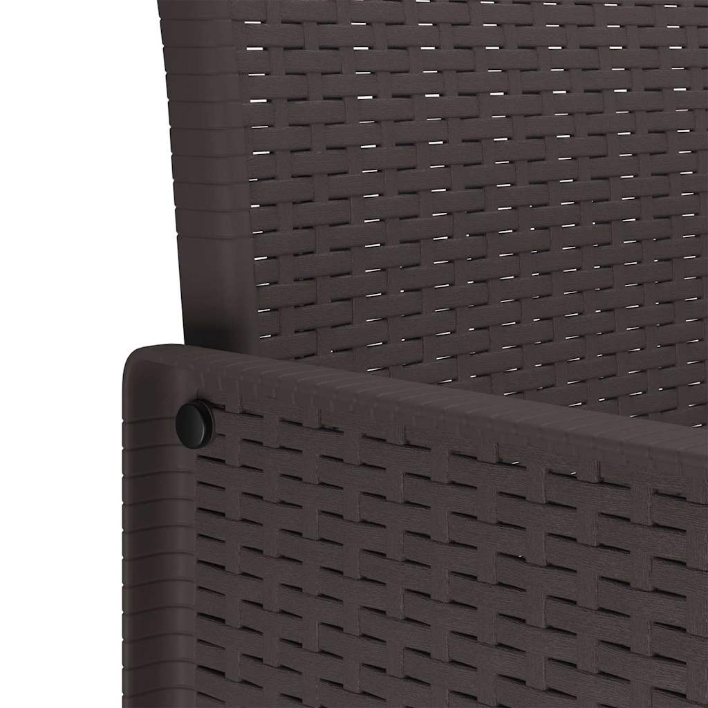 vidaXL Tuinstoel Set 4 Stuks Bruin PP - 34% Korting