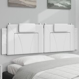vidaXL Hoofdbordkussen 160cm Kunstleer Wit - 57% Korting