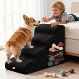 Honden Trappetje Zwart 4 Treden - 34% Korting