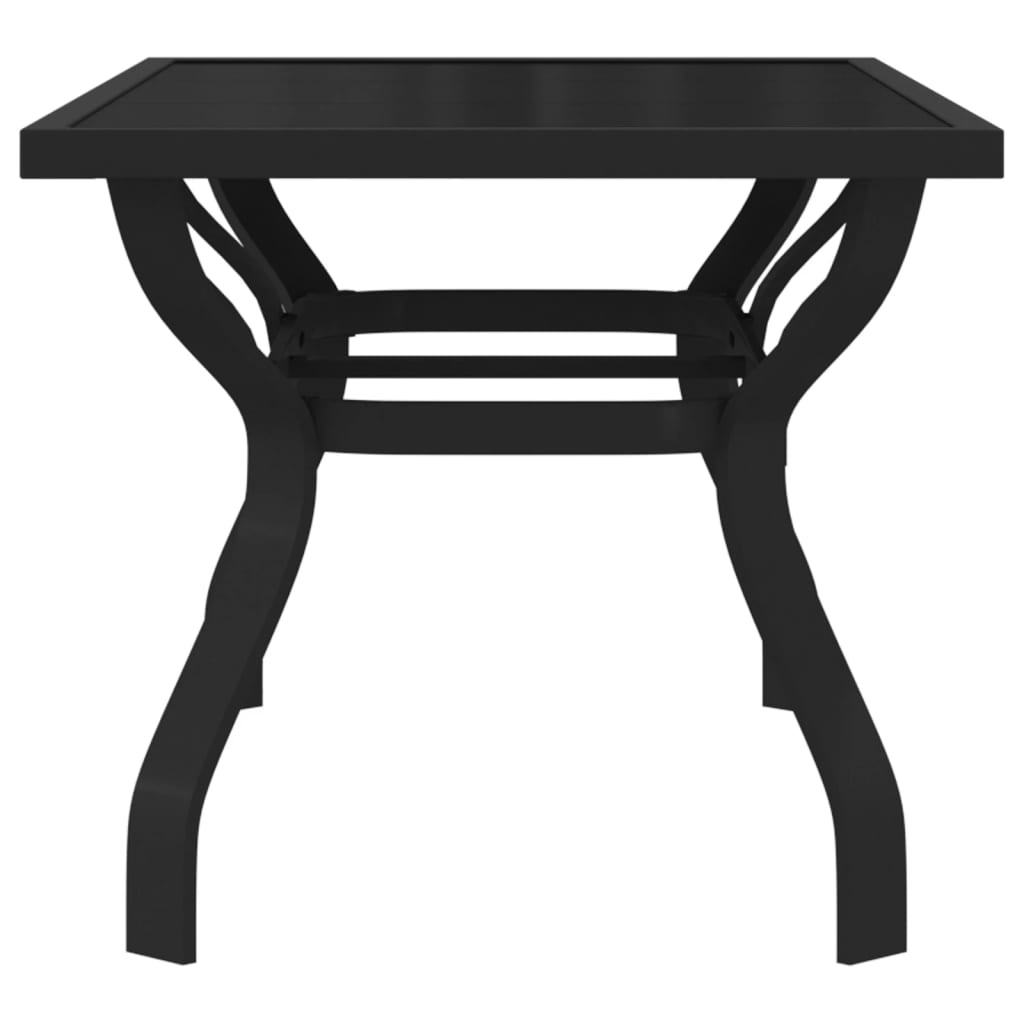 VidaXL Tuintafel Staal & Glas Zwart 140x70x70 cm - 35% Korting!