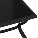 VidaXL Tuintafel Staal & Glas Zwart 140x70x70 cm - 35% Korting!