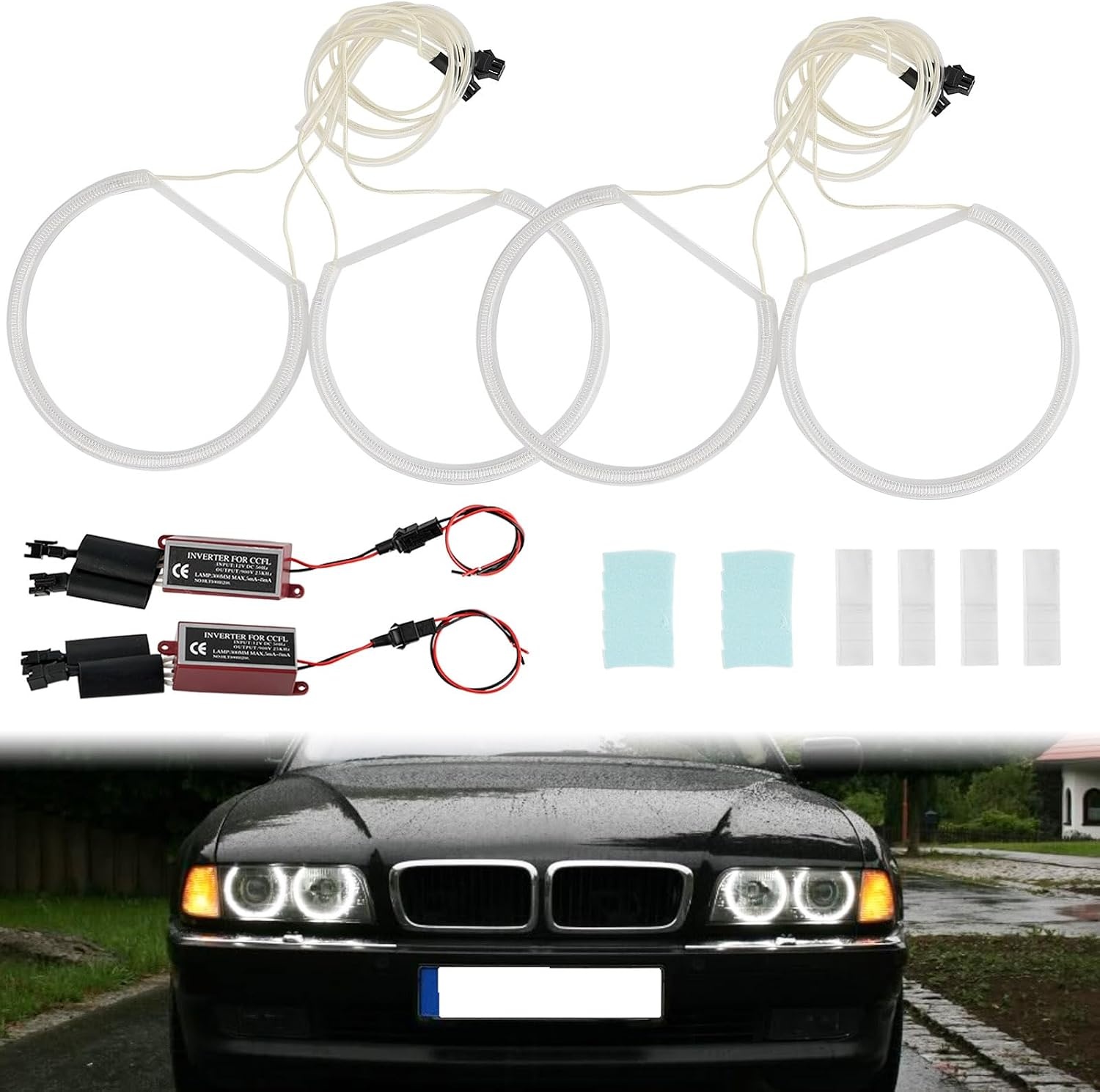 Angel Eyes Ringenset voor BMW E46 (Wit, 6000K) - 33% Korting
