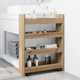Smalle Opbergtrolley, 4 Lagen, Eikenlook - 34% Korting