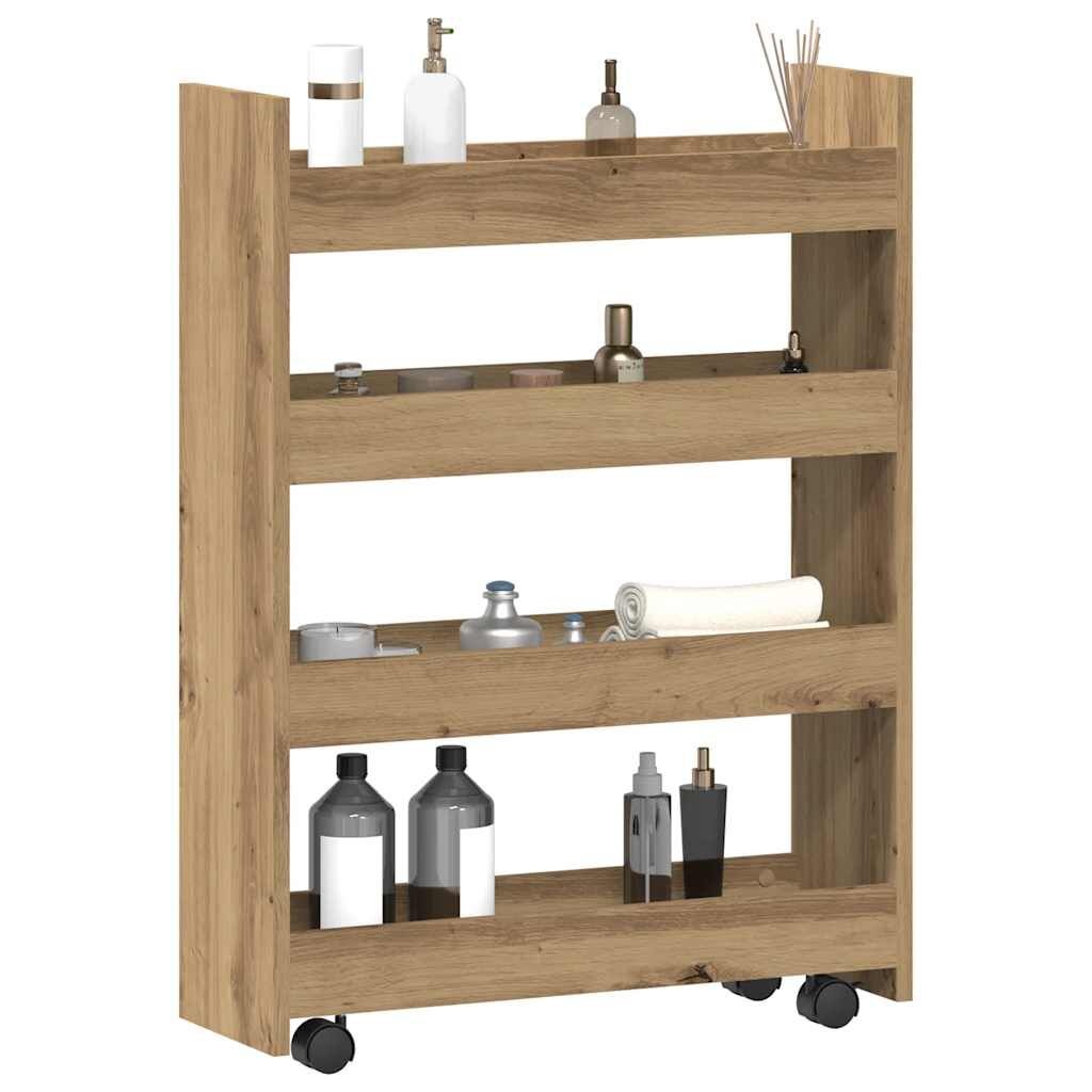 Smalle Opbergtrolley, 4 Lagen, Eikenlook - 34% Korting