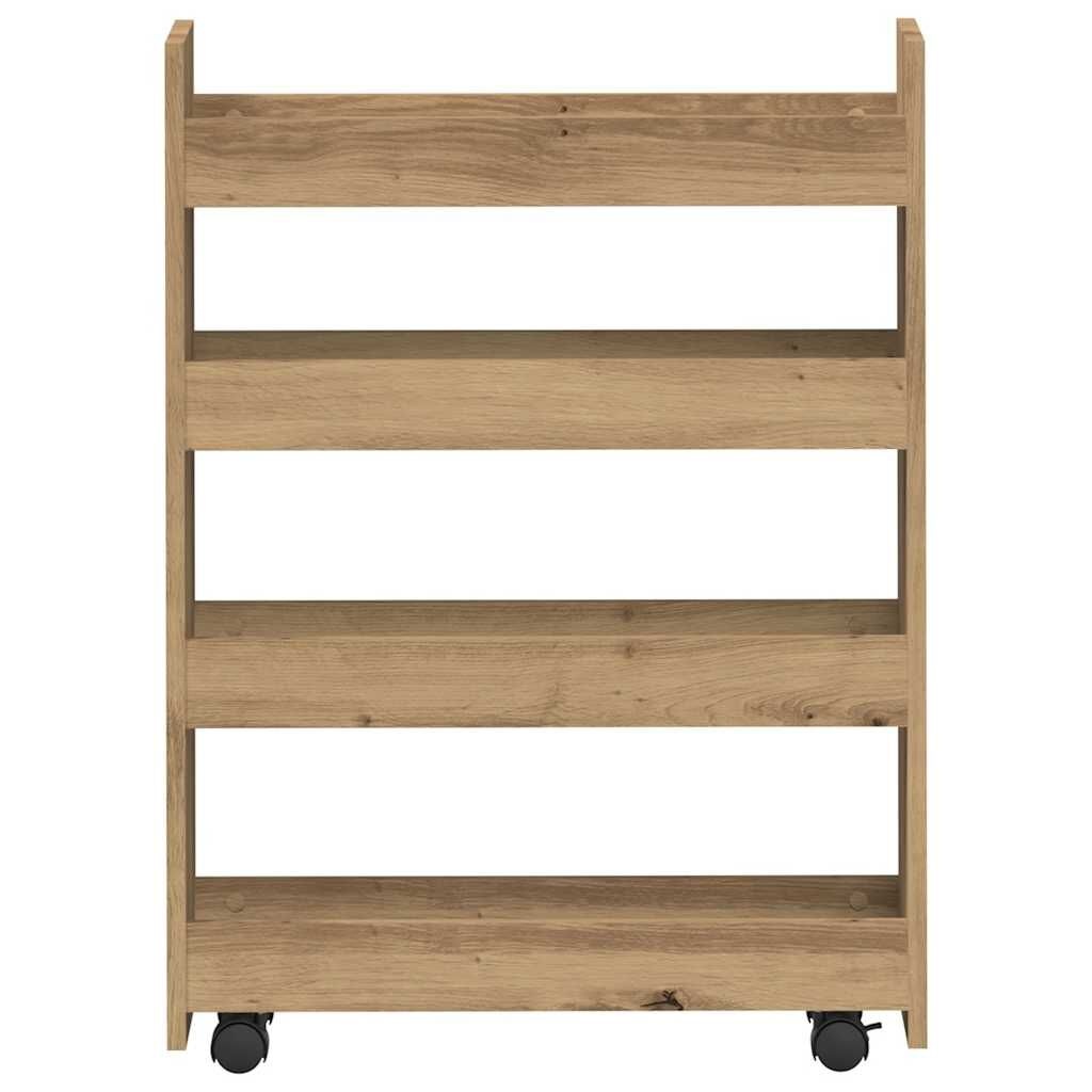 Smalle Opbergtrolley, 4 Lagen, Eikenlook - 34% Korting
