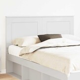 Wit Hoofdbord Bewerkt Hout 160cm - 54% Korting