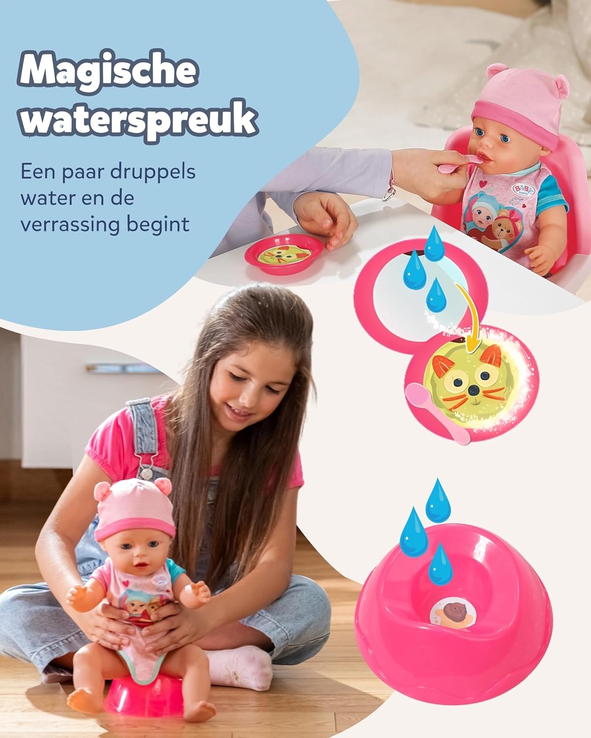 Babypop Emma 43 cm - 10 Functies, Inclusief Accessoires, Nu 29% Korting