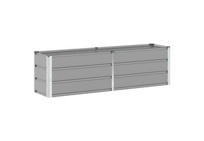 Lichtgrijze Plantenbak van Staal - 160x40x45 cm | 28% Korting