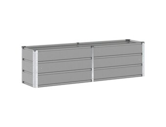 Lichtgrijze Plantenbak van Staal - 160x40x45 cm | 28% Korting