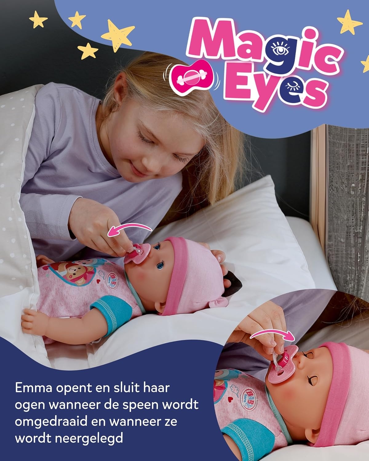 Babypop Emma 43 cm - 10 Functies, Inclusief Accessoires, Nu 29% Korting