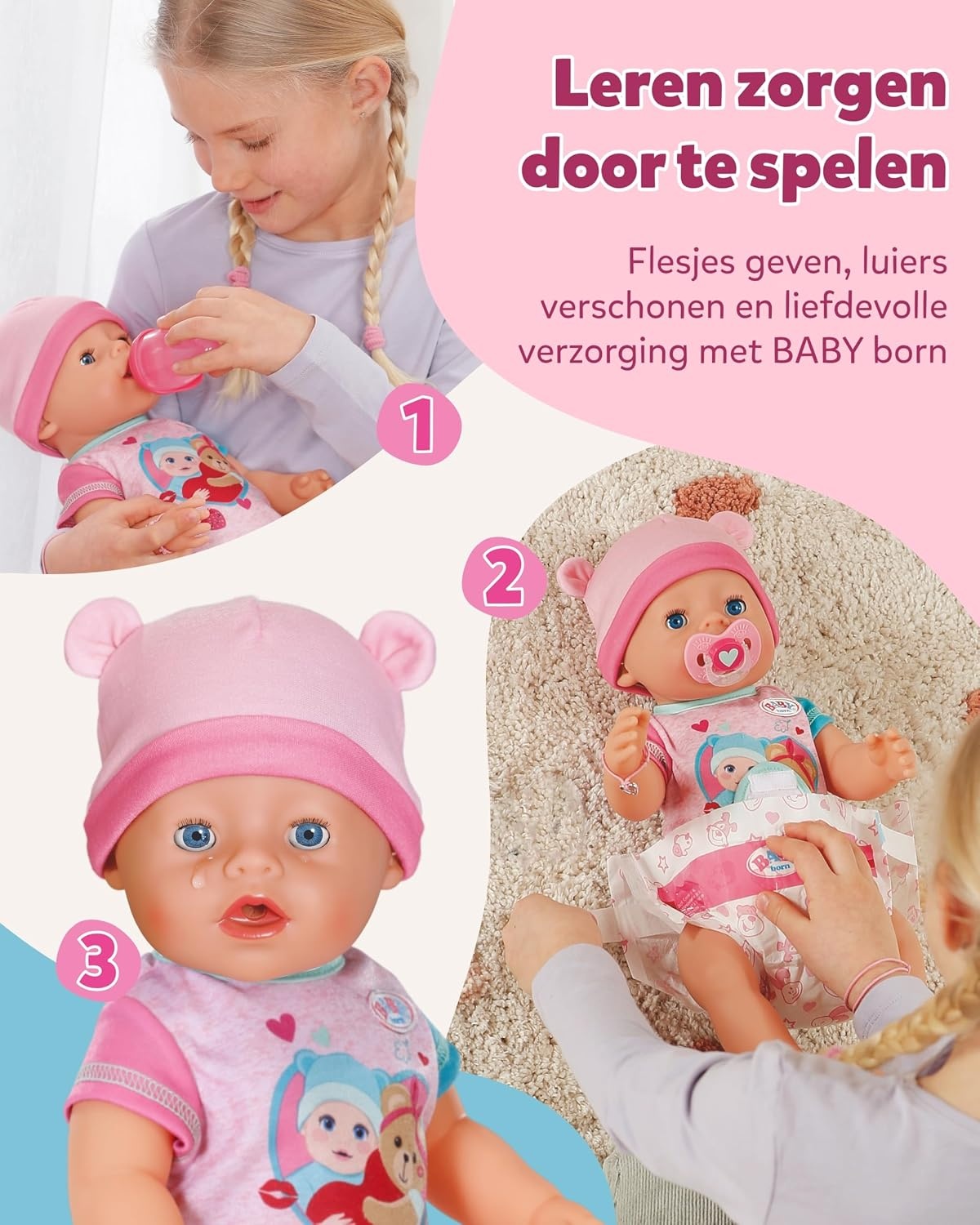 Babypop Emma 43 cm - 10 Functies, Inclusief Accessoires, Nu 29% Korting