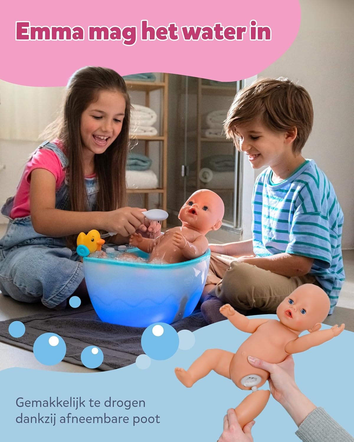 Babypop Emma 43 cm - 10 Functies, Inclusief Accessoires, Nu 29% Korting