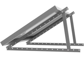 Aluminium Zonnepaneel Mastbeugel (enkel) - Verstelbaar 30°-60° - 64% Korting