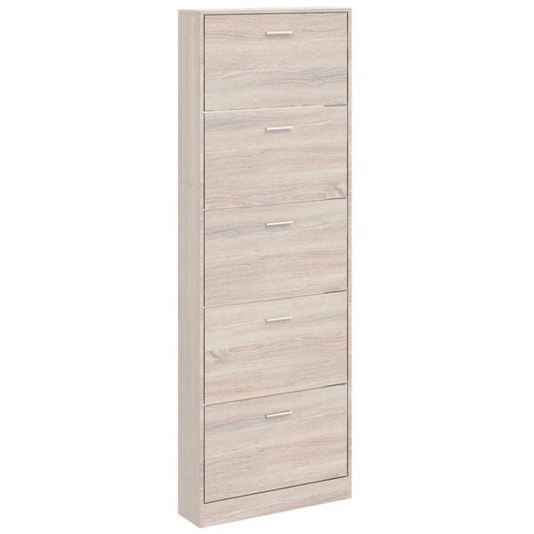 Schoenenkast Hout met 5 Vakken - Eiken-look, 54% Korting!