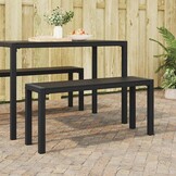 Moderne Antraciete Stalen Tuinbank 100 cm - 54% Korting
