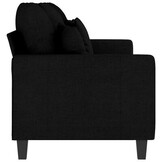 Zwarte Driezitsbank van Stof - 180 cm Breed - 55% Korting!