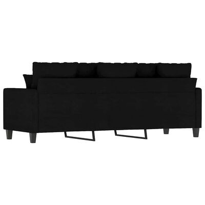 Zwarte Driezitsbank van Stof - 180 cm Breed - 55% Korting!