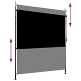 Rolgordijn voor buiten (200x270 cm) - Antraciet (54% Korting)